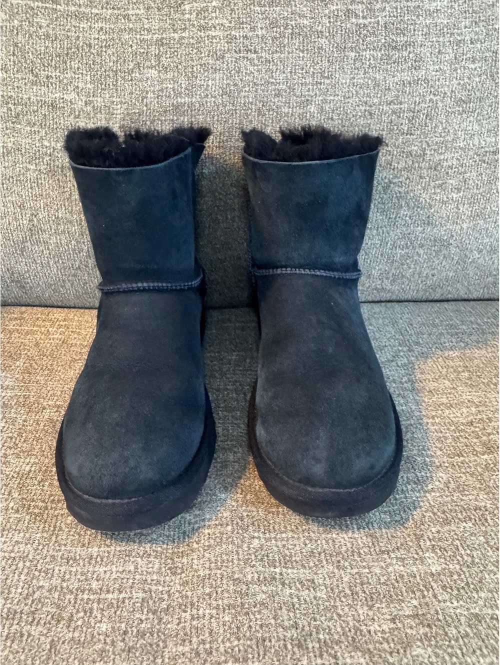 UGG Women's Mini Bailey Bow II Suede Boots - Black - Size 9